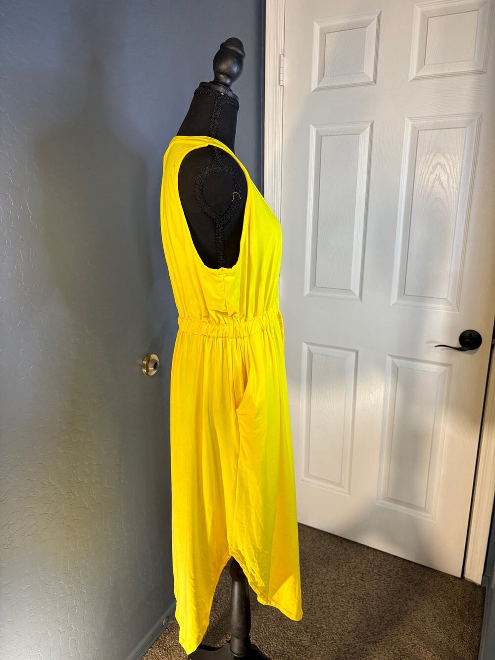 CAPELLA Women's Casual 2XL Yellow Boho Dress
